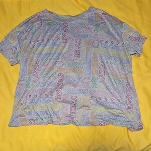 Cozy Multicolor Women's Pajama Top Size XXL